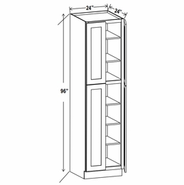 Sage Breeze U249624: Pantry Cabinet: Assembled Kitchen Cabinets