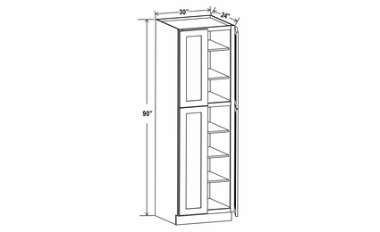 Sage Breeze U309024: Pantry Cabinet: Assembled Kitchen Cabinets