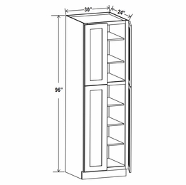 Sage Breeze U309624: Pantry Cabinet: Assembled Kitchen Cabinets