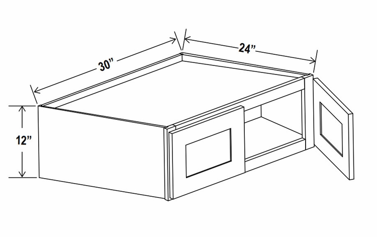 Sage Breeze W301224: Wall Refrigerator Cabinet: Assembled Kitchen Cabinets