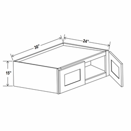 Sage Breeze W301524: Wall Refrigerator Cabinet: Assembled Kitchen Cabinets