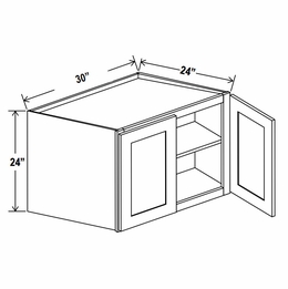 Sage Breeze W302424: Wall Refrigerator Cabinet: Assembled Kitchen Cabinets