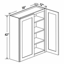 Sage Breeze W3042: Double Door Wall Cabinet: Assembled Kitchen Cabinets