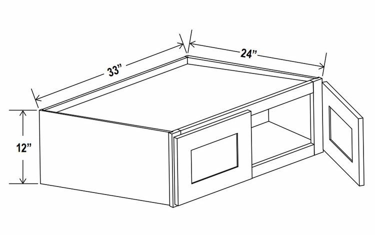 Sage Breeze W331224: Wall Refrigerator Cabinet: Assembled Kitchen Cabinets