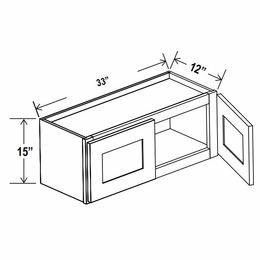 Sage Breeze W3315: Double Door Wall Cabinet: Assembled Kitchen Cabinets