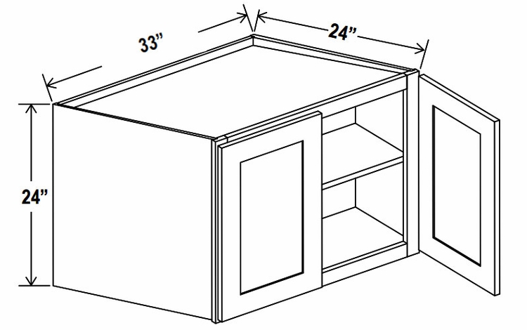 Sage Breeze W332424: Wall Refrigerator Cabinet : Assembled Kitchen Cabinets
