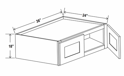 Sage Breeze W361824: Wall Refrigerator Cabinet: Assembled Kitchen Cabinets