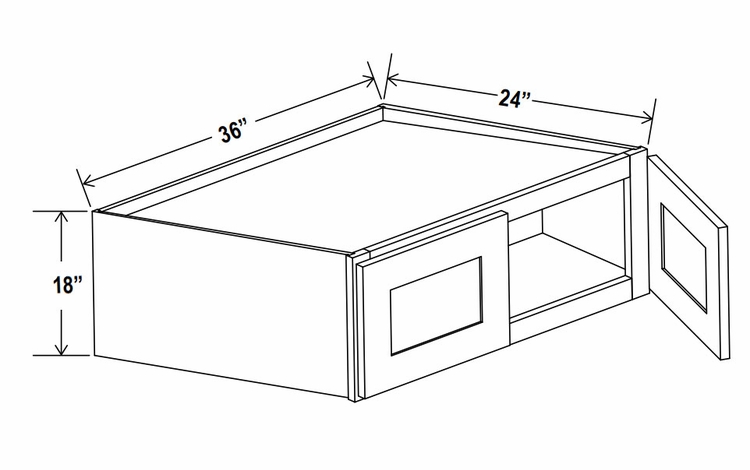Sage Breeze W361824: Wall Refrigerator Cabinet: Assembled Kitchen Cabinets