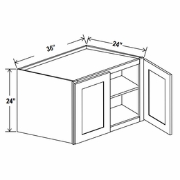 Sage Breeze W362424: Wall Refrigerator Cabinet: Assembled Kitchen Cabinets