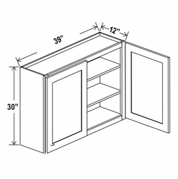 Sage Breeze W3930: Double Door Wall Cabinet: Assembled Kitchen Cabinets