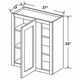 Sage Breeze WBC2730: Wall Blind Corner Cabinet: Assembled Kitchen Cabinets