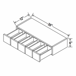 Sage Breeze WSD630: Wall Spice Drawer: Assembled Kitchen Cabinets