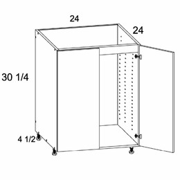 SB24FH: Full Height Two Door Sink Base: Torino Grey Wood Kitchen Cabinets