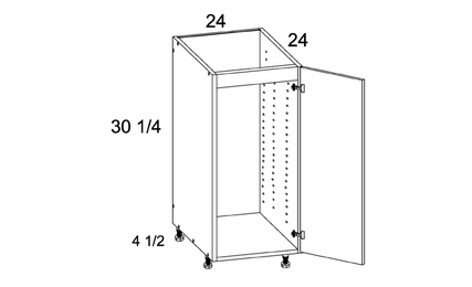 SB24SFH: Full Height One Door Sink Base: Torino White Pine Kitchen Cabinets