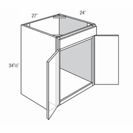 SB27B: Sink Base Cabinet: Upton Brown RTA Kitchen Cabinet