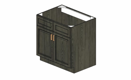 SB33-33"W SINK BASE Cabinet:Stonedale Kitchen Cabinet