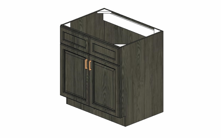SB33-33"W SINK BASE Cabinet:Stonedale Kitchen Cabinet