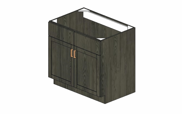 SB36-36"W SINK BASE Cabinet:Urbandale Kitchen Cabinet