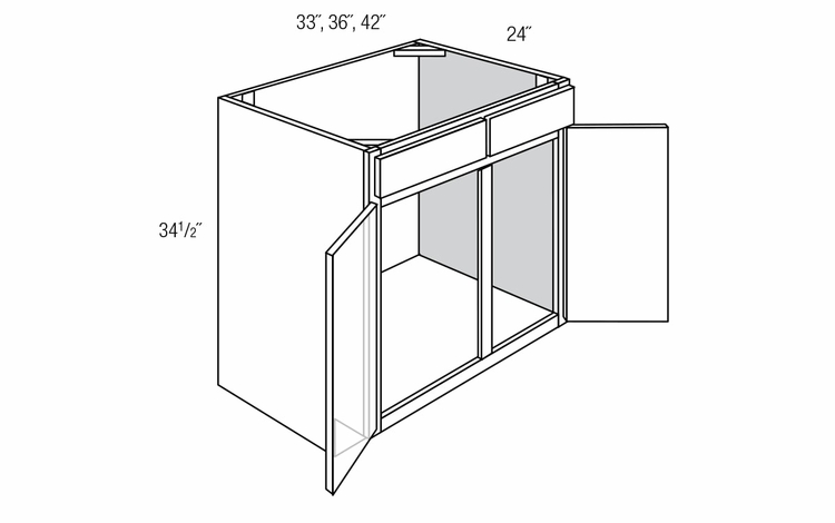SB42: Sink Base Cabinet: Quincy Espresso RTA Kitchen Cabinet