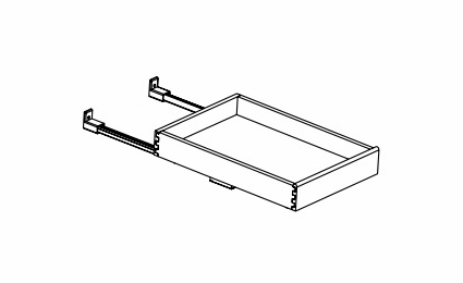 SCRT24: Soft-Close Roll-Out Tray: Yarmouth Raised RTA Kitchen Cabinet