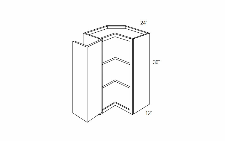 SCW2430: Wall Square Corner Cabinet: Dover Castle RTA Kitchen Cabinet
