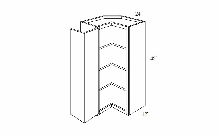 SCW2442: Wall Square Corner Cabinet: Dover Castle RTA Kitchen Cabinet