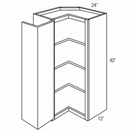 SCW2442: Wall Square Corner Cabinet: Trenton Recessed RTA Kitchen Cabinet