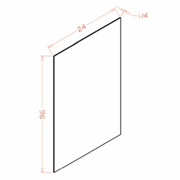 Shaker Essence Oak USV2496: Tall Skin Panel: RTA Kitchen Cabinets