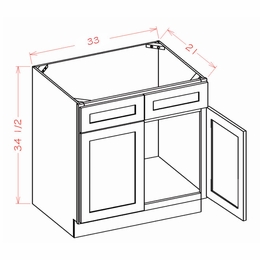 Shaker Essence Oak VS33: Vanity Sink Base Cabinet: RTA Kitchen Cabinets