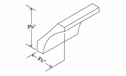 Shaker Expresso COV: Cove Crown Molding: Assembled Kitchen Cabinets