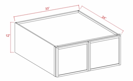 Shaker Expresso W331224: Wall Refrigerator Cabinet: Assembled Kitchen Cabinets