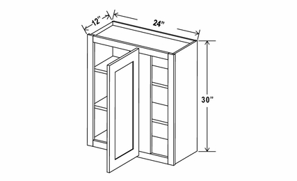 Shaker Expresso WBC2430: Wall Blind Corner Cabinet: Assembled Kitchen Cabinets