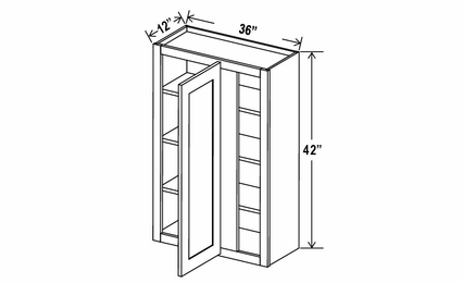 Shaker Expresso WBC3642: Wall Blind Corner Cabinet: Assembled Kitchen Cabinets