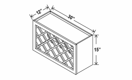 Shaker Expresso WRC3015: Wine Rack: Assembled Kitchen Cabinets