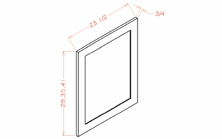Shaker Honey BDEP: Base Decorative End Panel: RTA Kitchen Cabinet