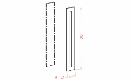 Shaker Honey FOL630: Filler Overlay: RTA Kitchen Cabinet