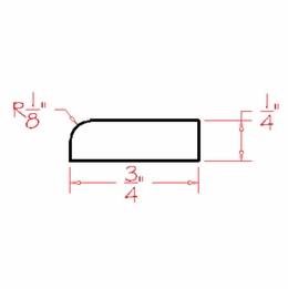 Shaker Honey SCR: Scribe Molding: RTA Kitchen Cabinet