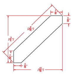 Shaker Unfinished ACM8: Angle Crown Molding: RTA Kitchen Cabinets