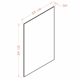 Shaker Unfinished BSV: Base Skin Panel: RTA Kitchen Cabinets