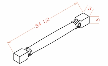 Shaker Unfinished CLDL: Decorative Leg: RTA Kitchen Cabinets