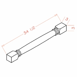 Shaker Unfinished CLDL: Decorative Leg: RTA Kitchen Cabinets