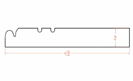 Shaker Unfinished FBM: Furniture Base Molding: RTA Kitchen Cabinets