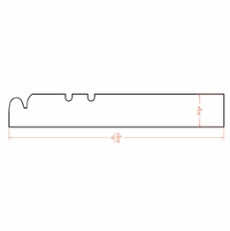 Shaker Unfinished FBM: Furniture Base Molding: RTA Kitchen Cabinets