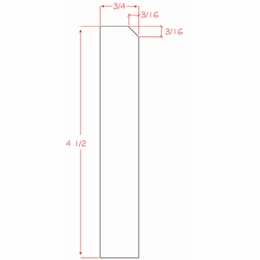 Shaker Unfinished FBMS: Angled Furniture Base Molding: RTA Kitchen Cabinets