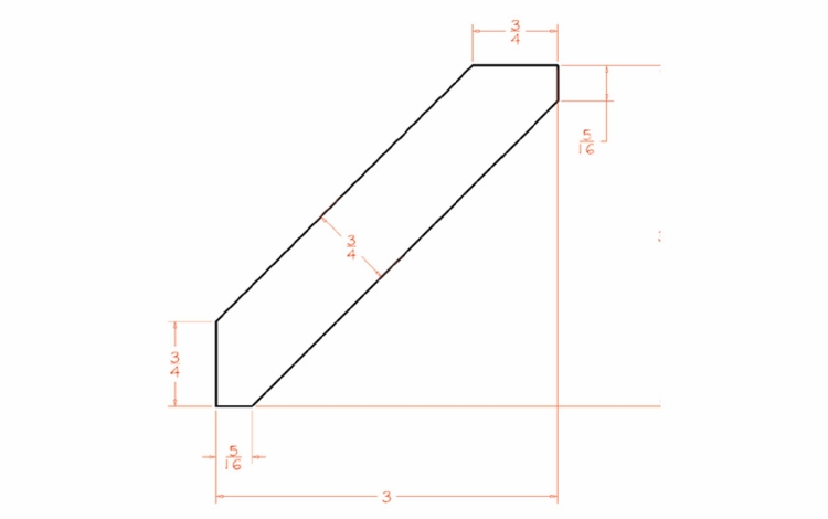Shaker Unfinished LACM8: Large Angle Crown Molding: RTA Kitchen Cabinets