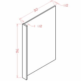 Shaker Unfinished REPVKIT: Refrigerator End Panel Kit: RTA Kitchen Cabinets