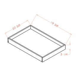 Shaker Unfinished RS24: Roll Out Shelf: RTA Kitchen Cabinet