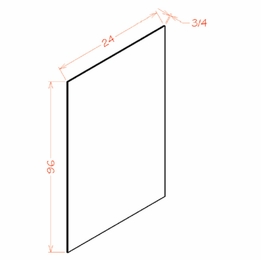 Shaker Unfinished S2496: Shelf Board: RTA Kitchen Cabinets