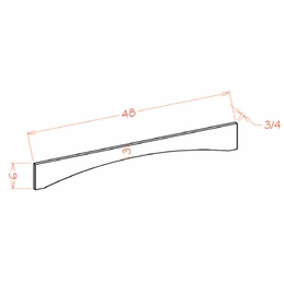 Shaker Unfinished VASH48: Shaker Valance: RTA Kitchen Cabinets
