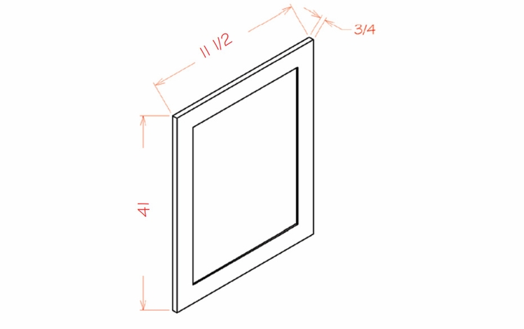 Shaker Unfinished WDEP42: Wall Decorative End Panel: RTA Kitchen Cabinets
